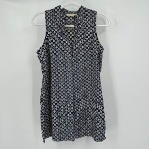 Go Softly Womens Vintage Minimalist Top Size M Geometric Mod Indie Retro